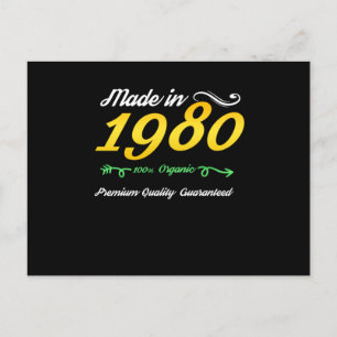 40. Geburtstag Geboren im 80er der 80er Jahre Baby Postkarte