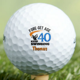 40. Geburtstag Golf Balls 40 Jahre Sonnengeschenk Golfball