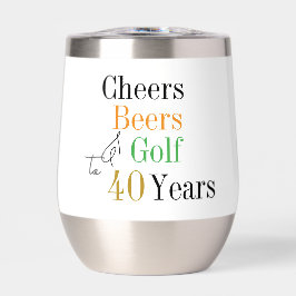 40. Geburtstag Golf Cheers and Biere