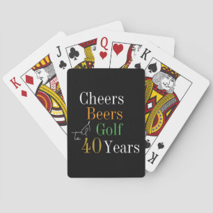 40. Geburtstag Golf Cheers Beers Spielkarten