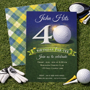 40. Geburtstag Golf Thema Einladung