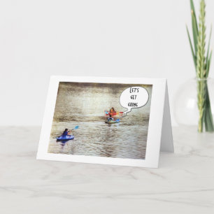 **40. GEBURTSTAG** GREETING CARD KAYAK STIL KARTE
