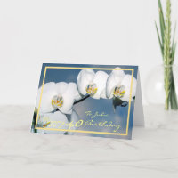 40. Geburtstag Julia Orchids Eleganter Goldrahmen