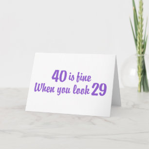 40. Geburtstag Karte