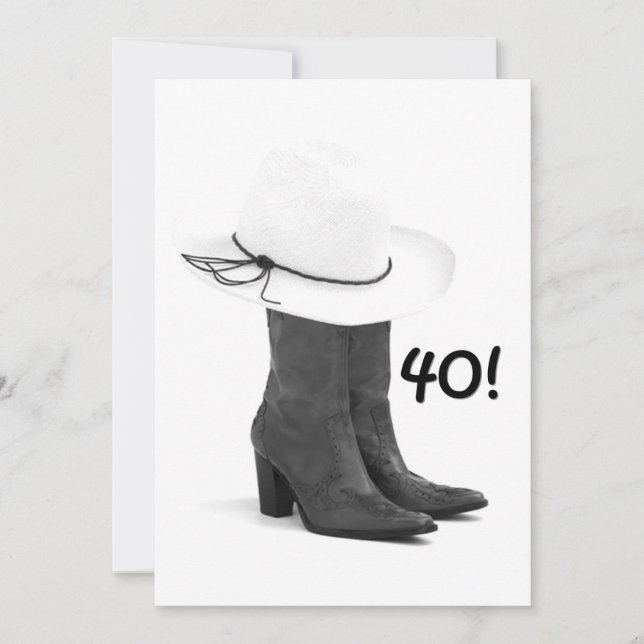 40. GEBURTSTAG LANDWIRTSCHAFT WESTERN EINLADUNG (Vorderseite)