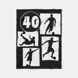 40. Geburtstag Mann Frau Fußballspieler Fußball 40 Fleecedecke
