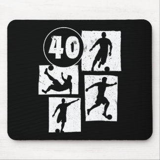 40. Geburtstag Mann Frau Fußballspieler Fußball 40 Mousepad