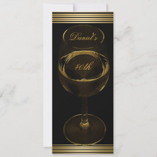40. Geburtstag Mens Sepia Gold Cold Drinks Mann Einladung