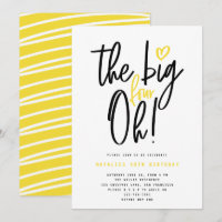 40. Geburtstag moderne Typografie gelb minimal