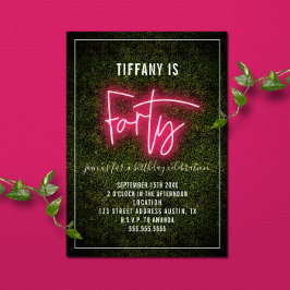 40. Geburtstag Neon 40 Einladung