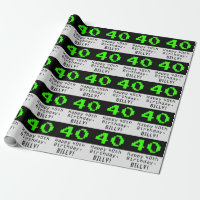 40. Geburtstag - Nerdy / Geeky Style "40" und Name