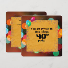 40. Geburtstag Party Bash Einladung