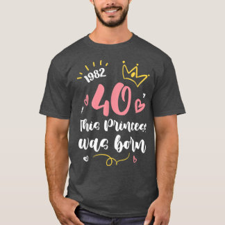 40. Geburtstag Party Cake Crown Mairy Tale Prinzes T-Shirt