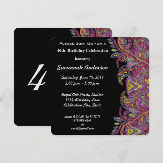 40. Geburtstag Party Einladung