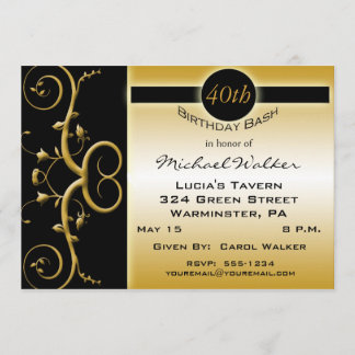 40. Geburtstag Party Einladung