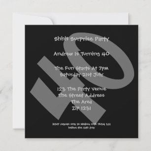 40. Geburtstag Party Einladung