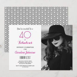 40. Geburtstag Party Einladung - 40 & Fabulous