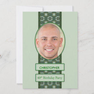 40. Geburtstag Party Einladung Bild + Name
