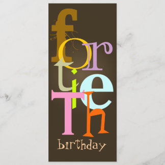 40. Geburtstag Party Einladungen