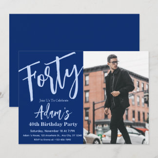 40. Geburtstag Party Foto Einladung