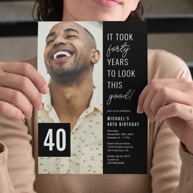 40. Geburtstag Party Foto Einladung (Von Creator hochgeladen)