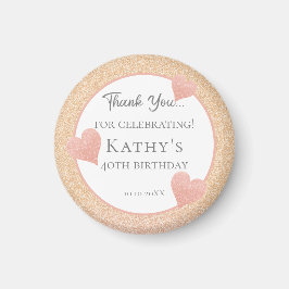 40. Geburtstag Party Geschenk Sunset Orange Magnet