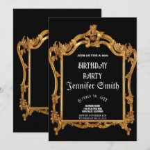 40. Geburtstag Party Gold Einladung