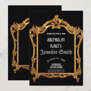 40. Geburtstag Party Gold Einladung