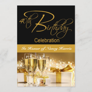 40. Geburtstag Party Personalisierte Einladung