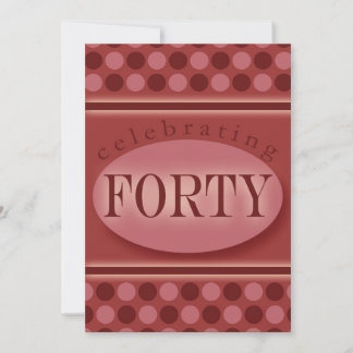 40. Geburtstag Party Personalisierte Einladung