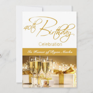 40. Geburtstag Party Personalisierte Einladung