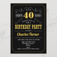 40. Geburtstag Party - Schwarz-Weiß