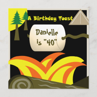 40. Geburtstag Party und Marshmallow Toast Einladung