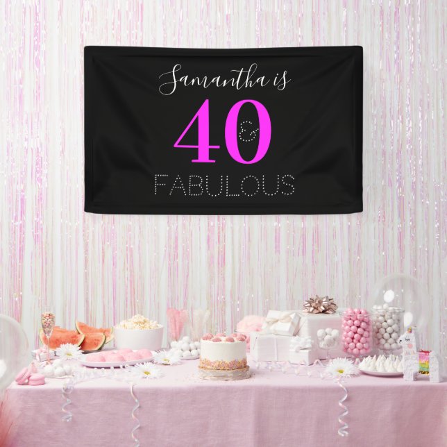40. Geburtstag Personalisiert 40 und fabelhafte Mo Banner (Party)