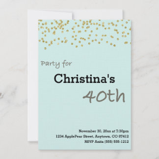 40. Geburtstag Personalisiert in Pastel Colors Inv Einladung