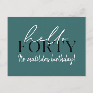 40. Geburtstag Postkarte