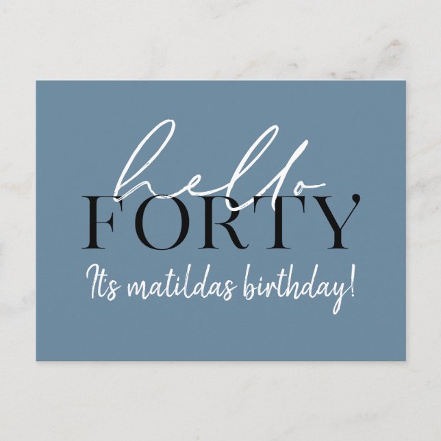 40. Geburtstag Postkarte (Vorderseite)