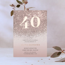 40. Geburtstag Real Rose Gold