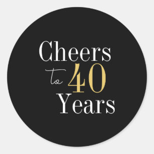 40. Geburtstag Schreit auf 40 Jahre Black Gold Par Runder Aufkleber
