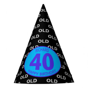 40. Geburtstag Schwarzer Funny ALD 40 Partyhütchen