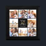 40. Geburtstag Schwarzes Foto Collage Erinnerungskiste<br><div class="desc">Feiern Sie Ihren 40. Geburtstag stilvoll mit diesem schwarzen und goldenen Effekt 40. Geburtstag. Modernes Design mit Skripttext und fett formatierter Grafik. Ändern Sie die Farbe,  um sie anzupassen. Teil einer Sammlung.</div>
