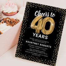 40. Geburtstag Schwarzes Gold