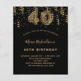 40. Geburtstag schwarzes Goldleopard-Party