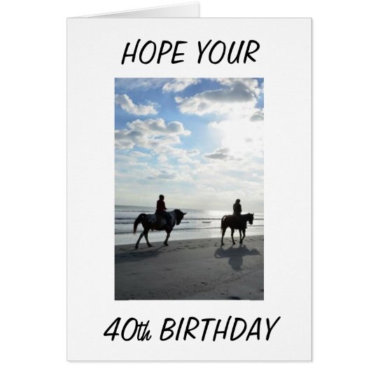 40. GEBURTSTAG SOLLTE eine FAHRT Am STRAND SEIN! Karte