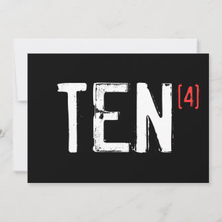 40. Geburtstag - TEN auf den Vierten Einladung