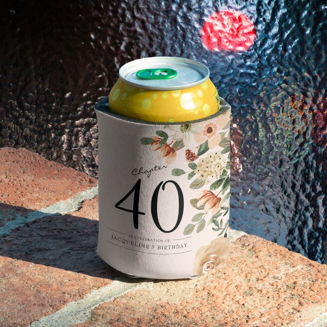 40. Geburtstag Vintag Dosenkühler (40th Birthday Vintage Floral Can Cooler
Sophisticated and elegant addition to a birthday party.)