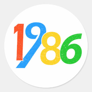 40. Geburtstag Vintage 1986 40 Jahre alte Geschenk Runder Aufkleber