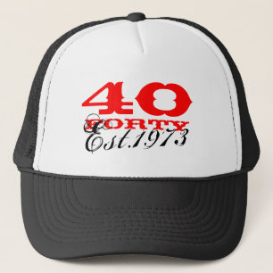 40. Geburtstag Vintager Hut 1973 Truckerkappe