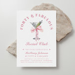 40. Geburtstag von Fabulous Bow & Martini Einladung<br><div class="desc">40. Geburtstag Einladung von Bow & Martini</div>