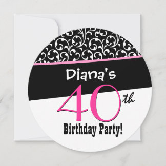 40. Geburtstag WIRBEL Modernes Template A05 Einladung